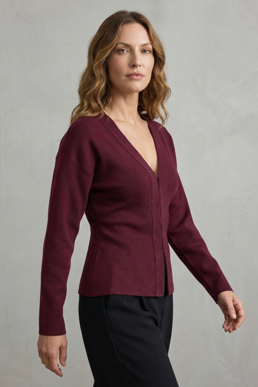 Clarette – Charme Sem Esforço – Conjunto de Jaqueta e Saia em Tricô Slim