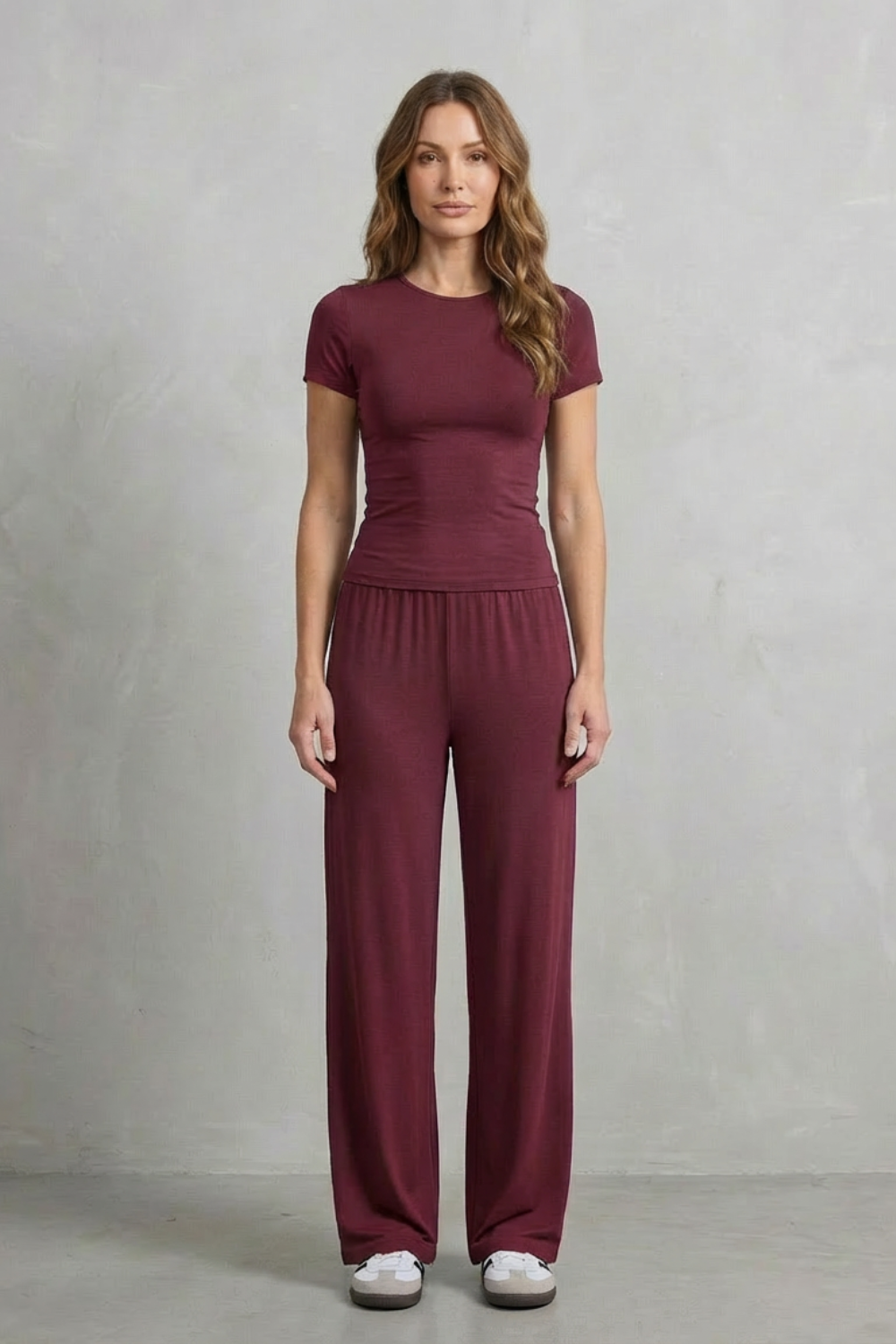 Élan – Simplicidade Sofisticada – Conjunto Pantalona Cor Única