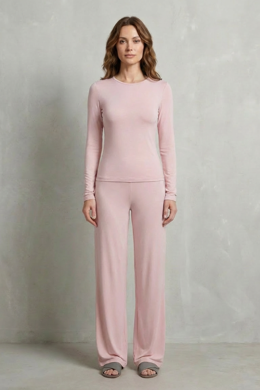 Élan – Simplicidade Sofisticada – Conjunto Pantalona Cor Única