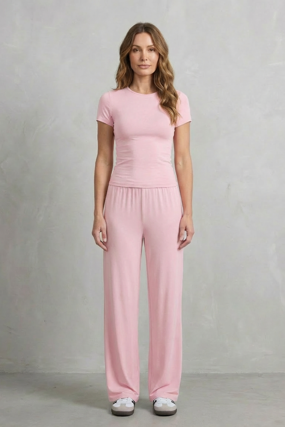 Élan – Simplicidade Sofisticada – Conjunto Pantalona Cor Única
