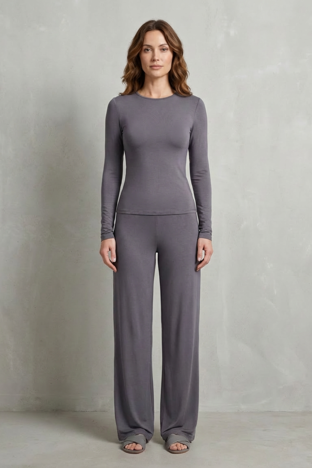 Élan – Simplicidade Sofisticada – Conjunto Pantalona Cor Única