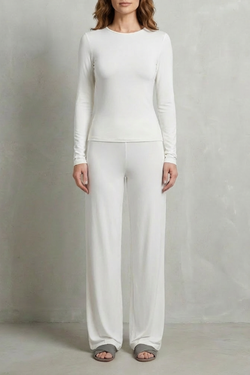 Élan – Simplicidade Sofisticada – Conjunto Pantalona Cor Única
