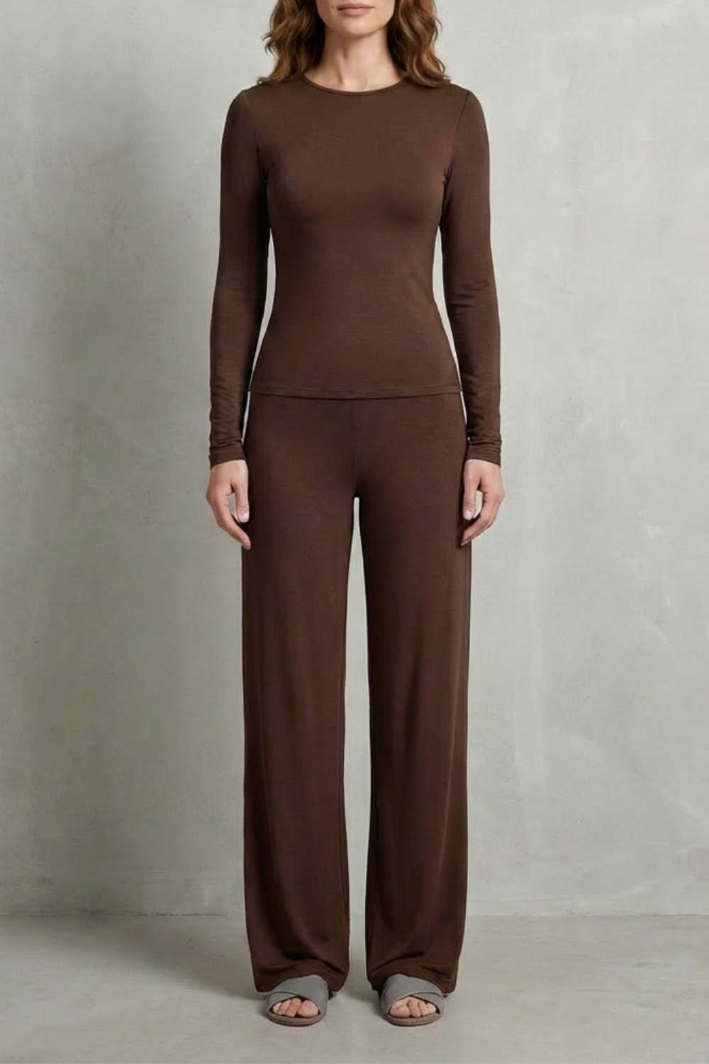 Élan – Simplicidade Sofisticada – Conjunto Pantalona Cor Única