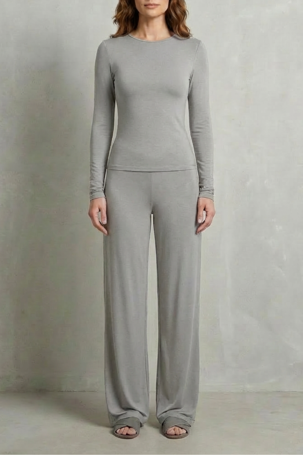 Élan – Simplicidade Sofisticada – Conjunto Pantalona Cor Única