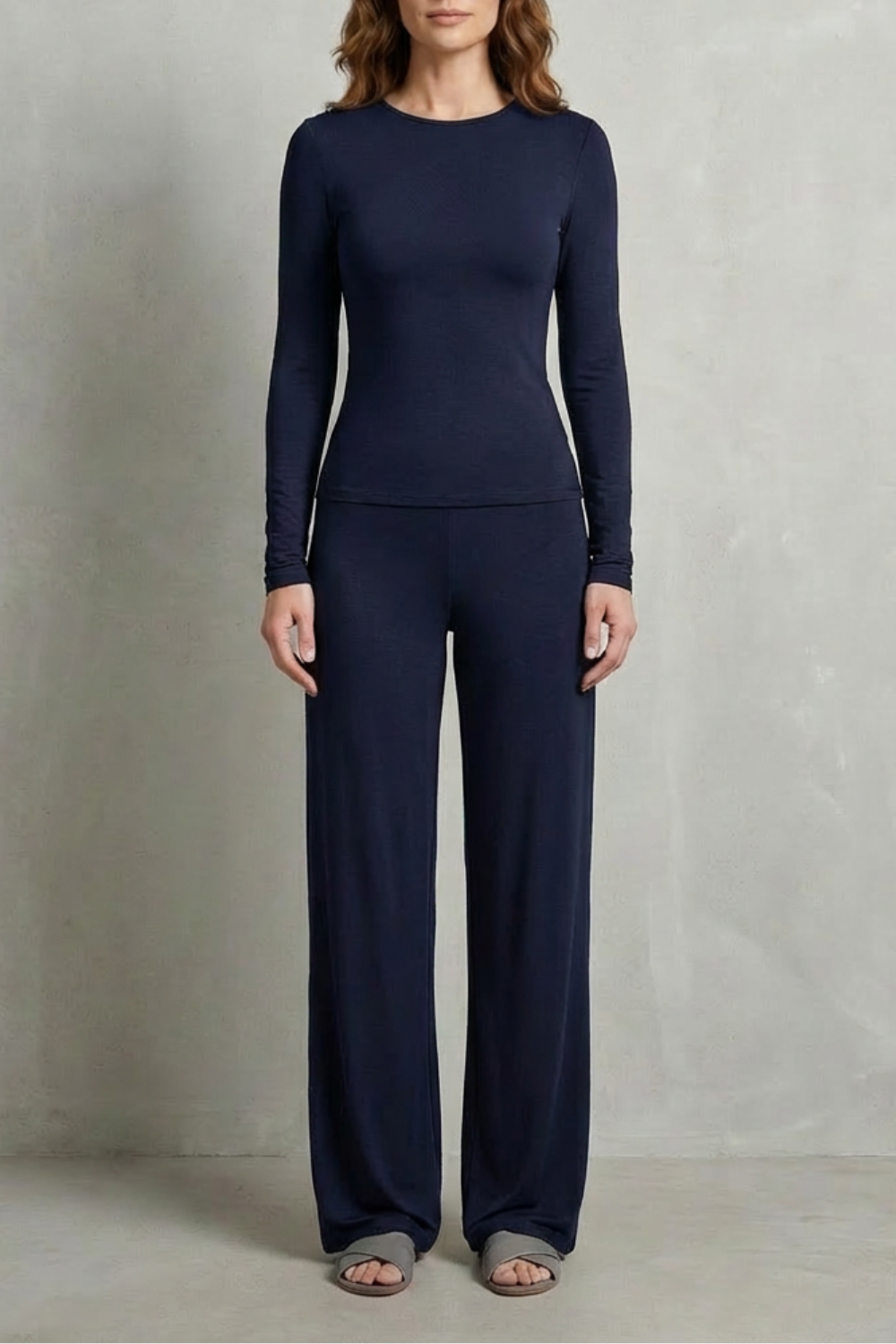 Élan – Simplicidade Sofisticada – Conjunto Pantalona Cor Única