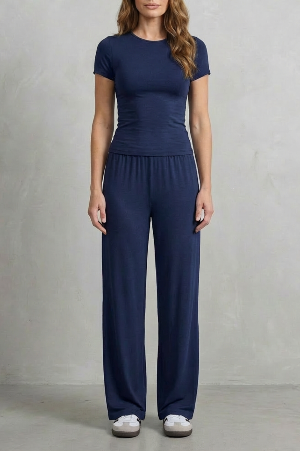 Élan – Simplicidade Sofisticada – Conjunto Pantalona Cor Única