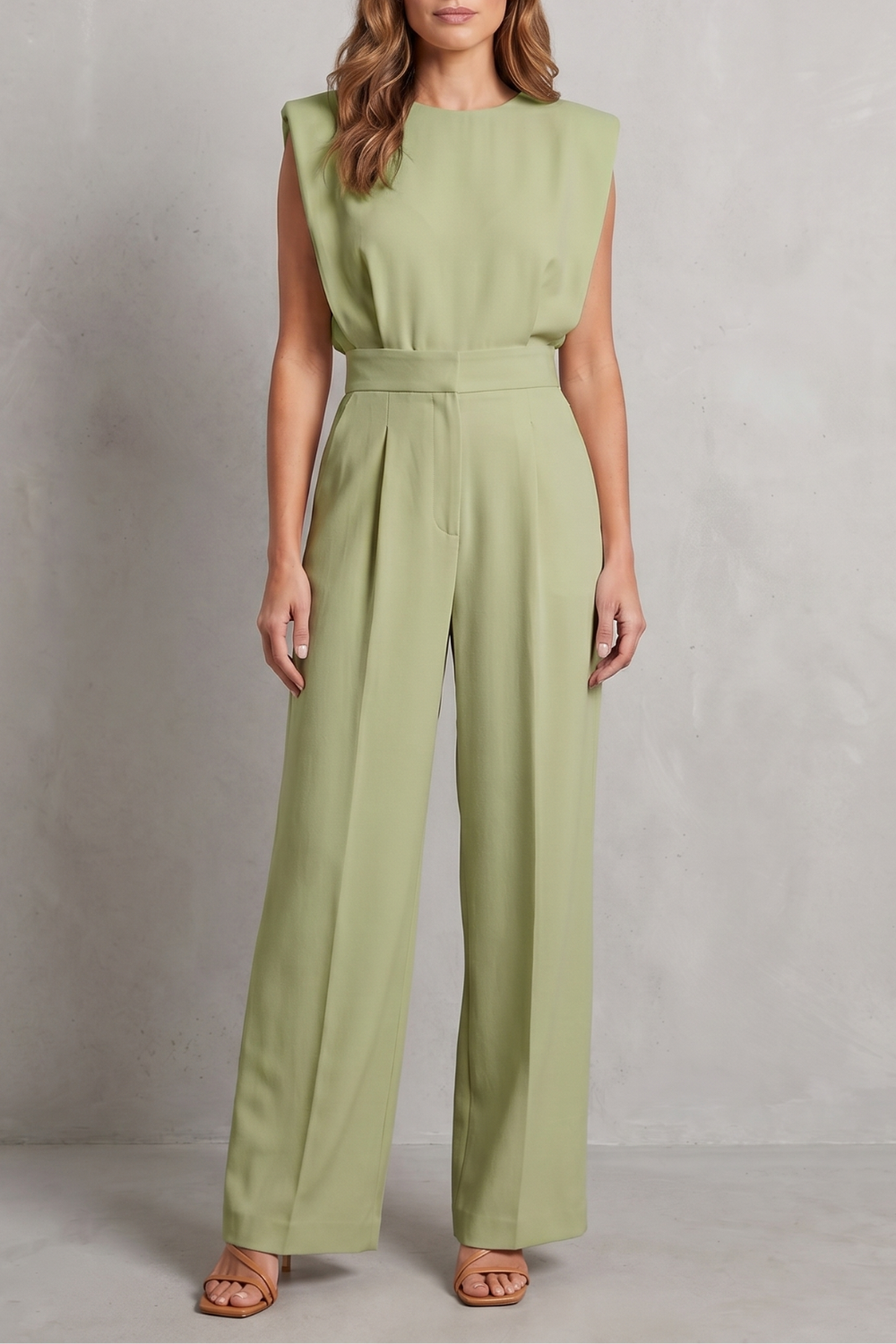 Elivra – Elegância alfaiataria minimalista – Macacão pantalona