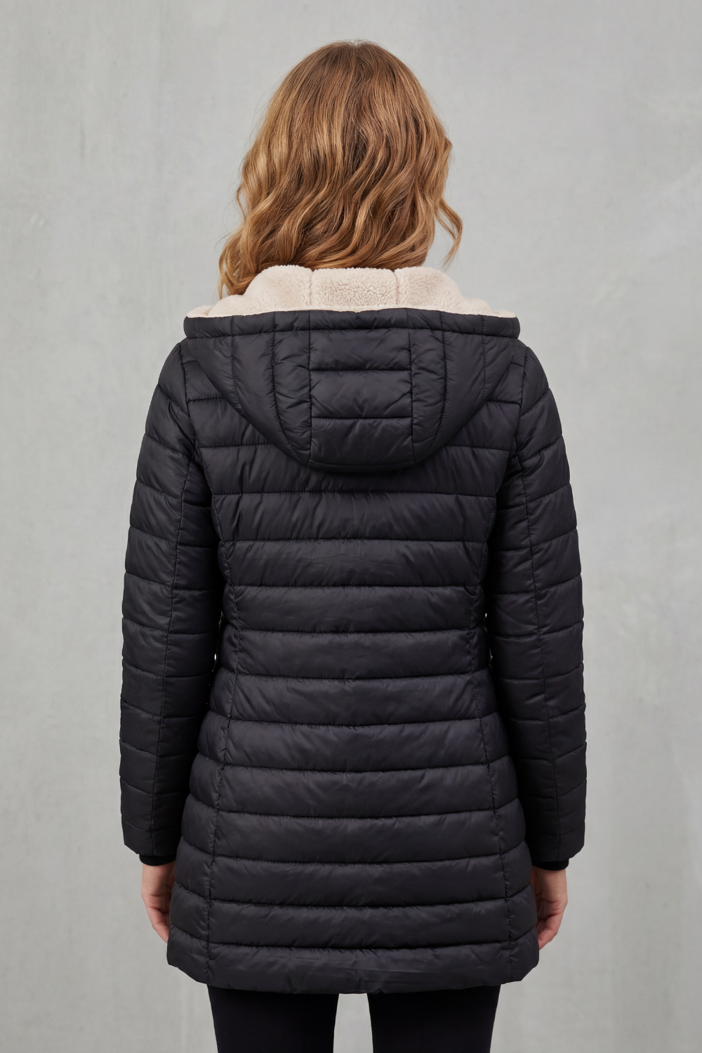 Ellavue – Conforto com forro sherpa – Jaqueta puffer com capuz