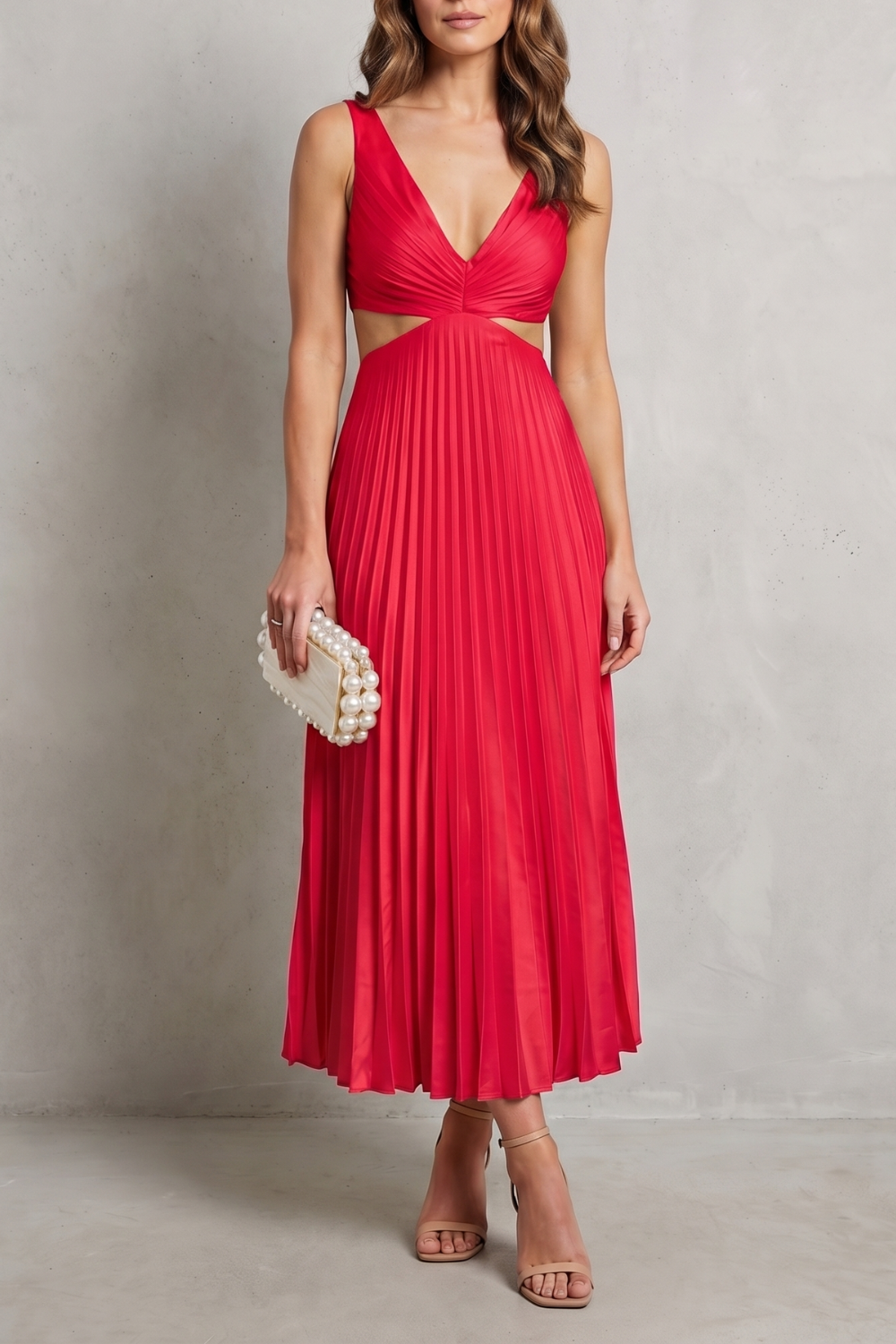 Elodienne – Elegância com cintura franzida – Vestido longo