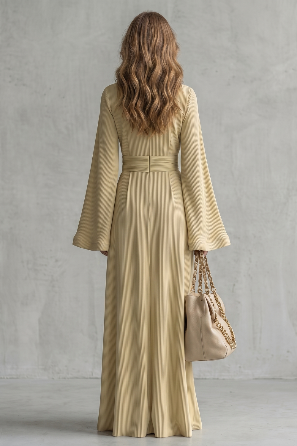 Elowen – Elegância plissada e graciosa – Vestido maxi