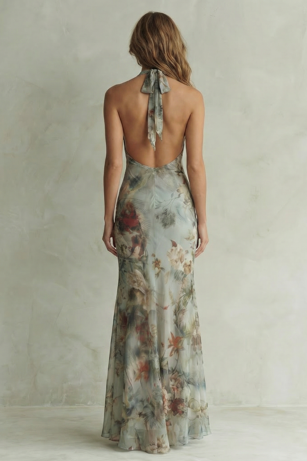 Floravienne – Atraente chiffon vintage – Vestido maxi
