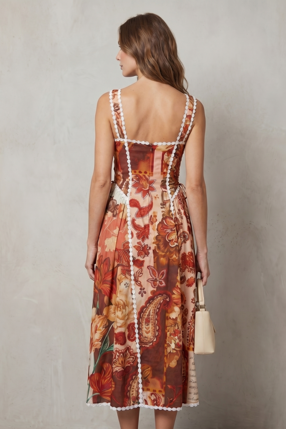 Floréva – Charm floral paisley – Vestido midi