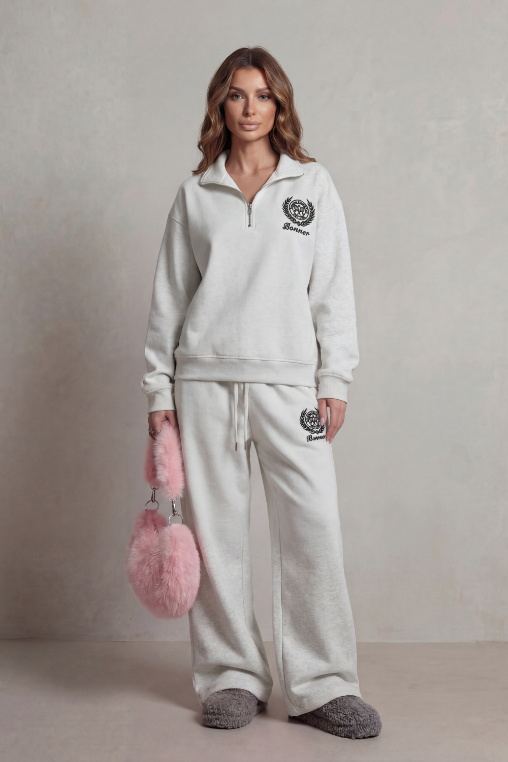 Florevée – Conjunto de lounge com crest bordado - Zip