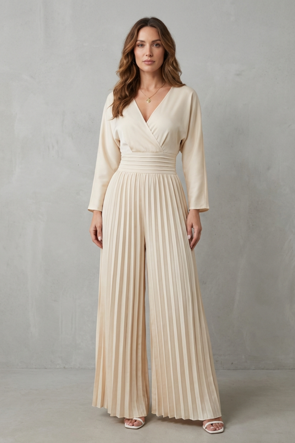 Isla – Macacão Pantalona Plissado – Elegância Sem Esforço