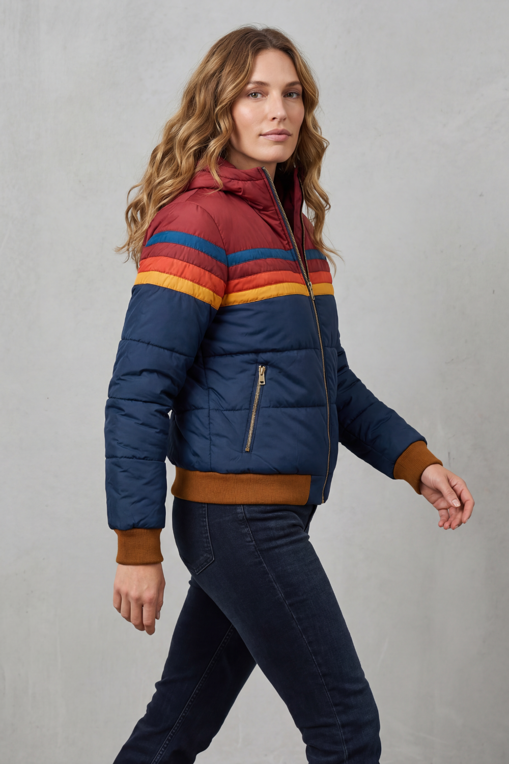Kensley – Calor impermeável – Jaqueta de chuva feminina