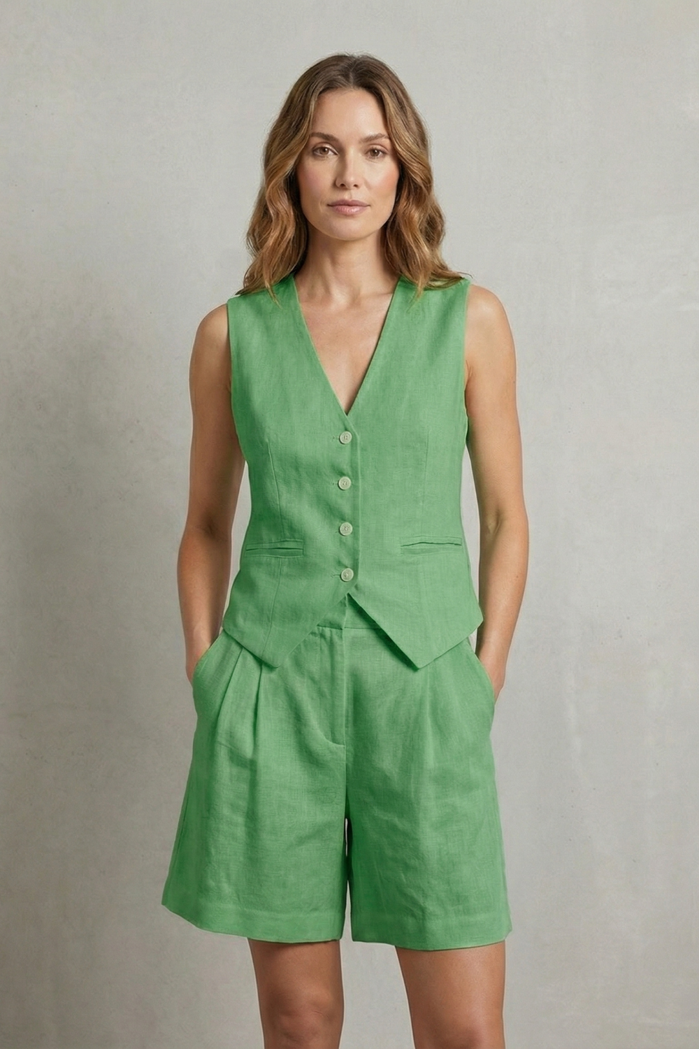 Linévora – Elegância descomplicada para o verão – Conjunto de colete e short