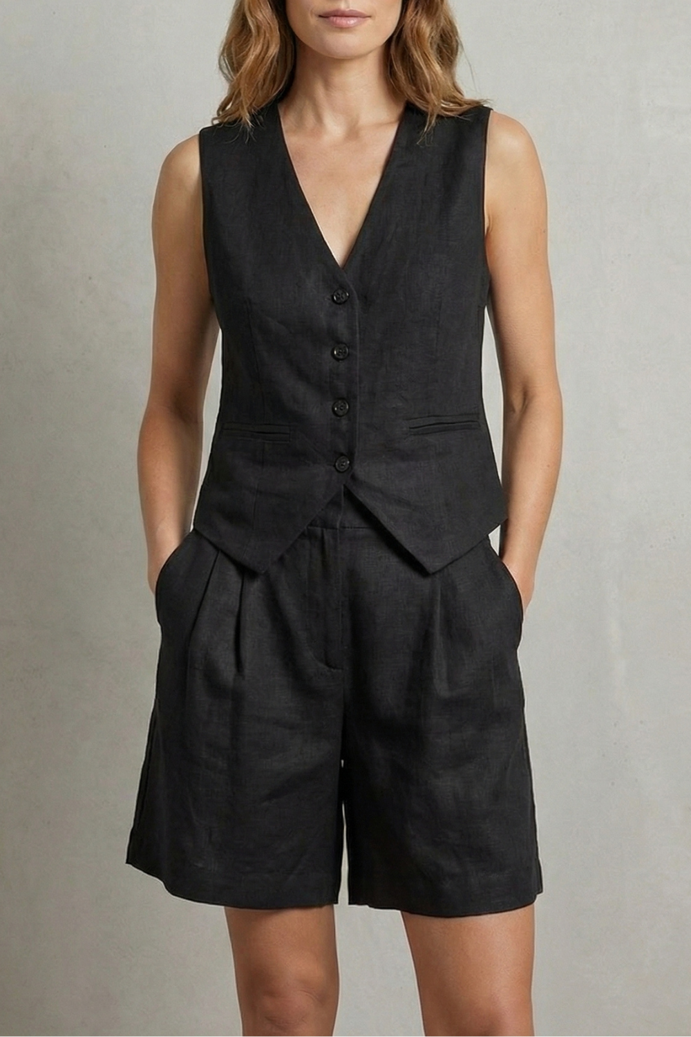 Linévora – Elegância descomplicada para o verão – Conjunto de colete e short
