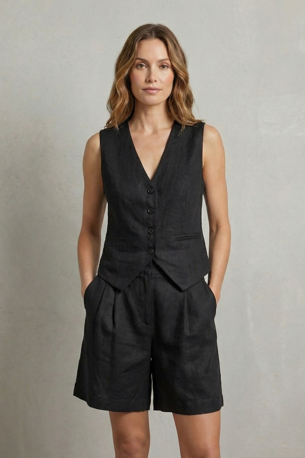 Linévora – Elegância descomplicada para o verão – Conjunto de colete e short