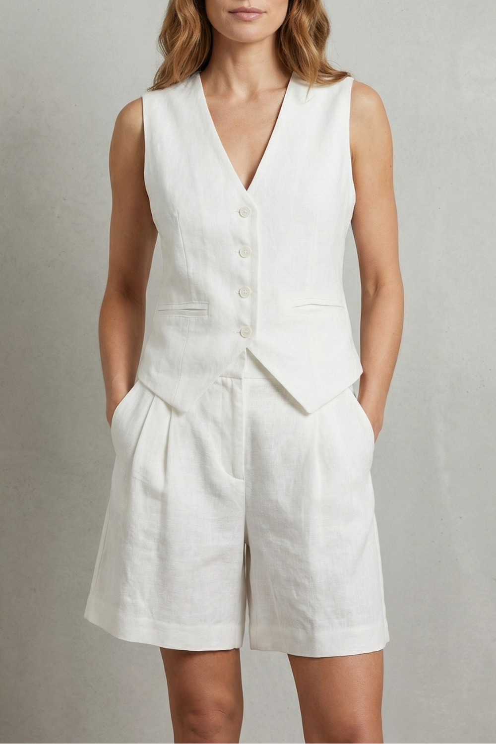 Linévora – Elegância descomplicada para o verão – Conjunto de colete e short