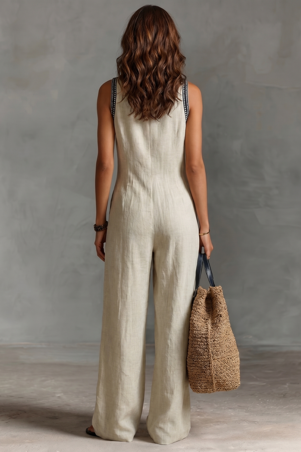 Lorienna – Elegância boho bordada – Macacão