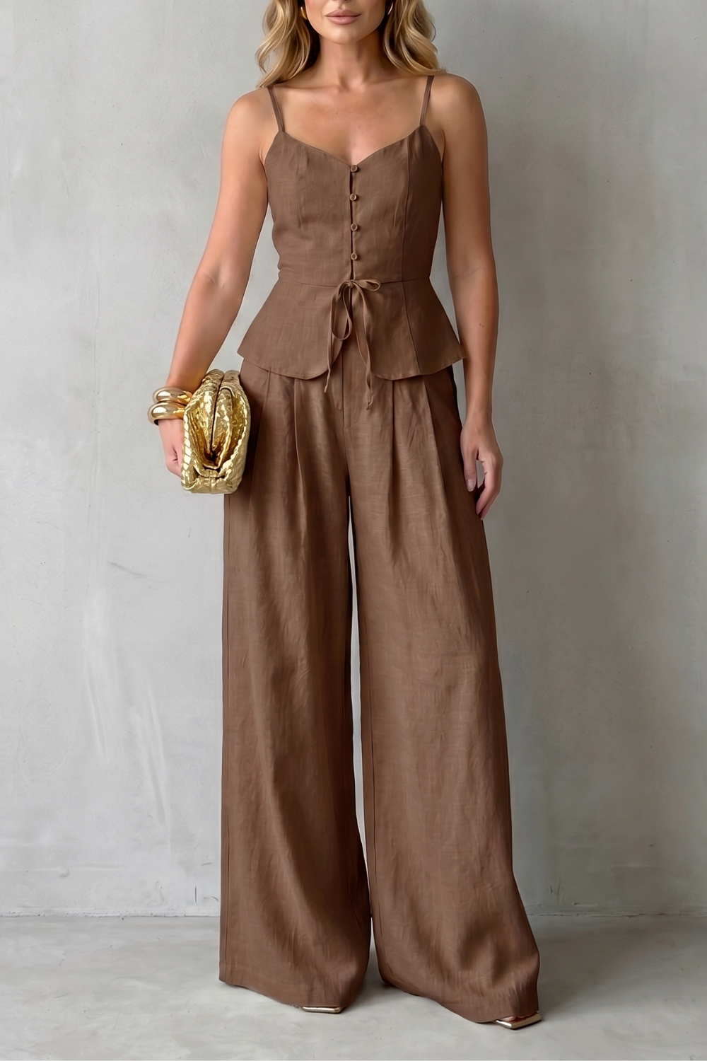Lunara – Elegância de resort sem esforço – Conjunto de calças