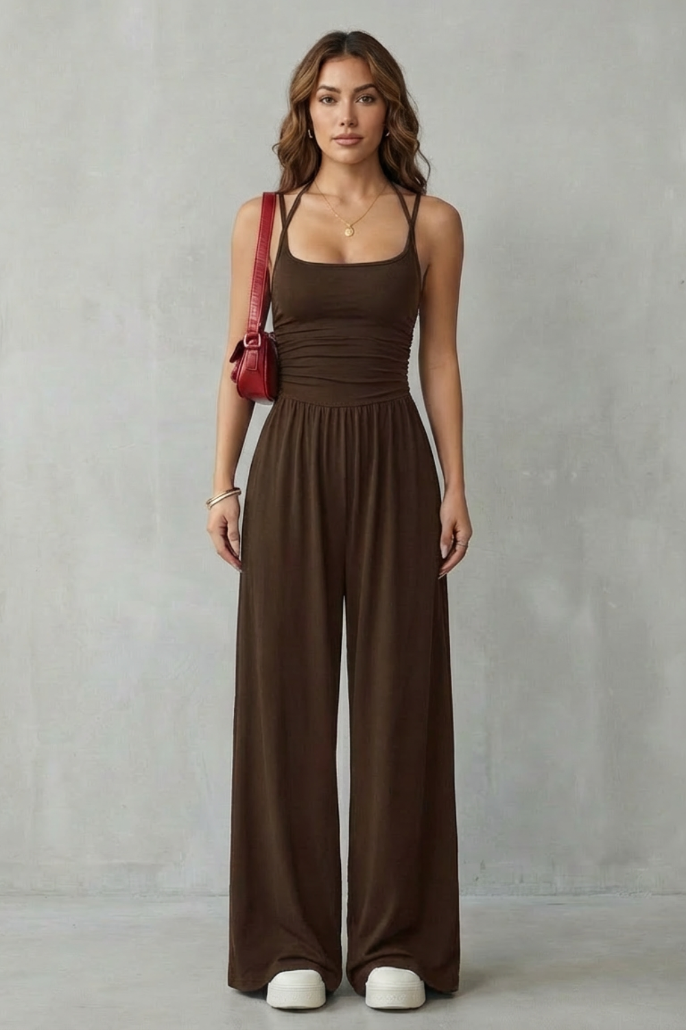 Lunarra – Alças duplas – Macacão pantalona