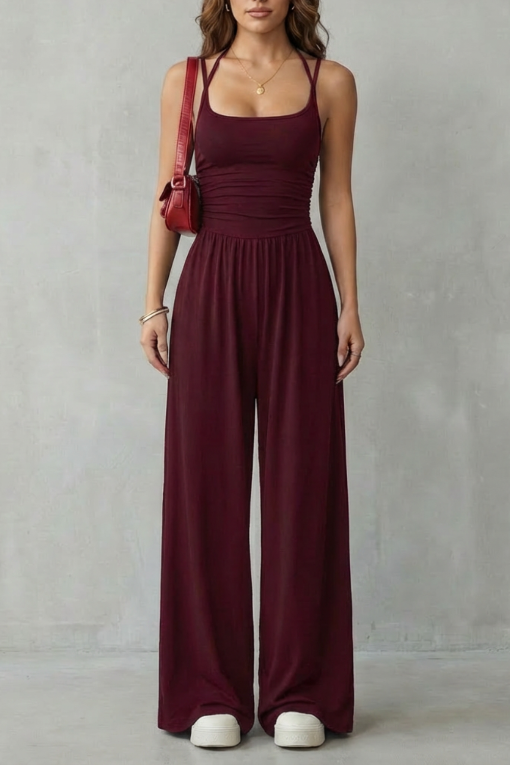 Lunarra – Alças duplas – Macacão pantalona