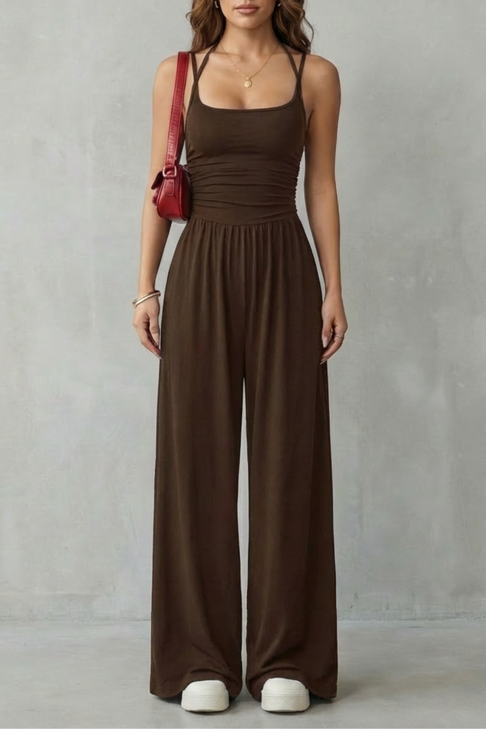 Lunarra – Alças duplas – Macacão pantalona