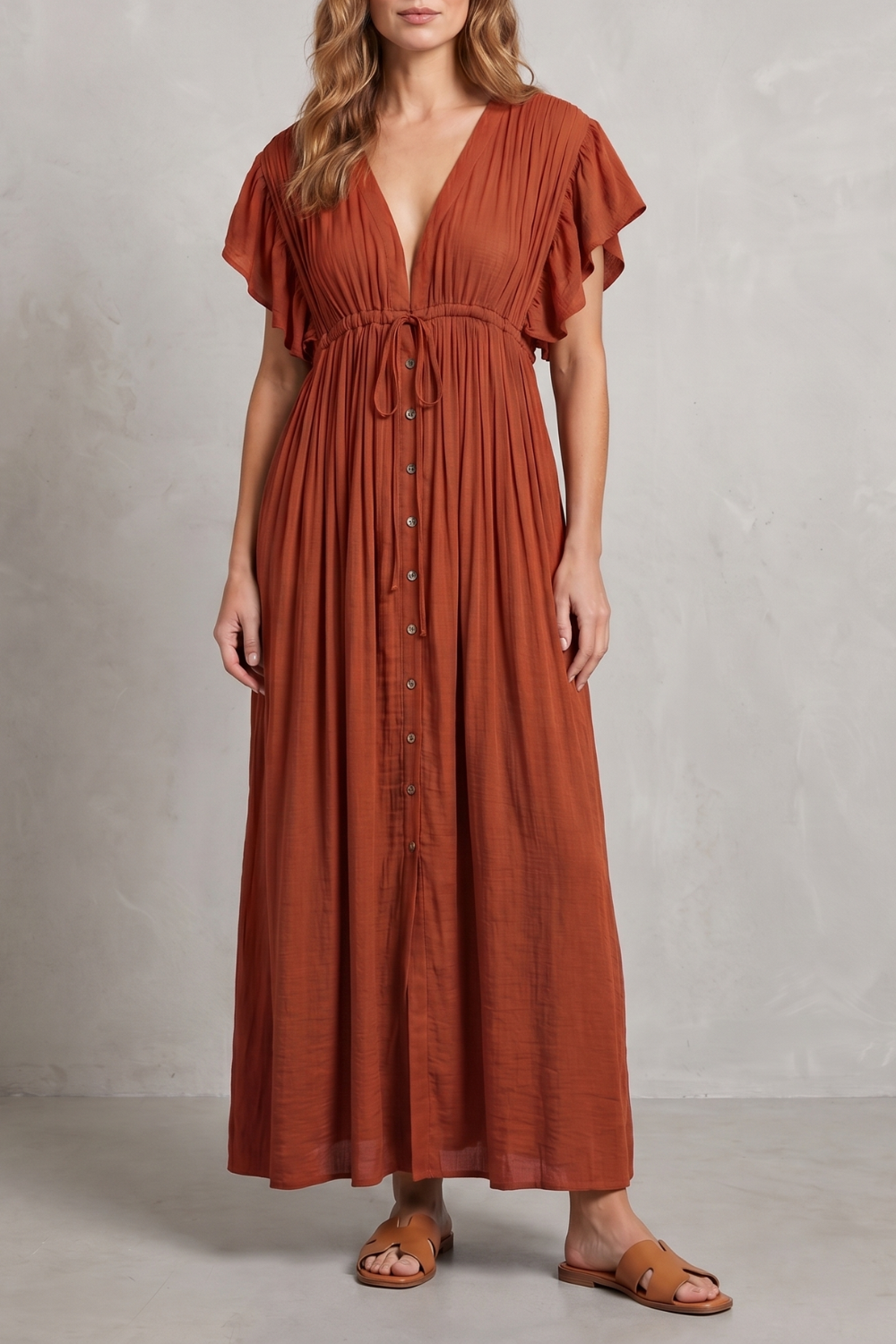 Lunéa – Elegância resort leve – Vestido longo