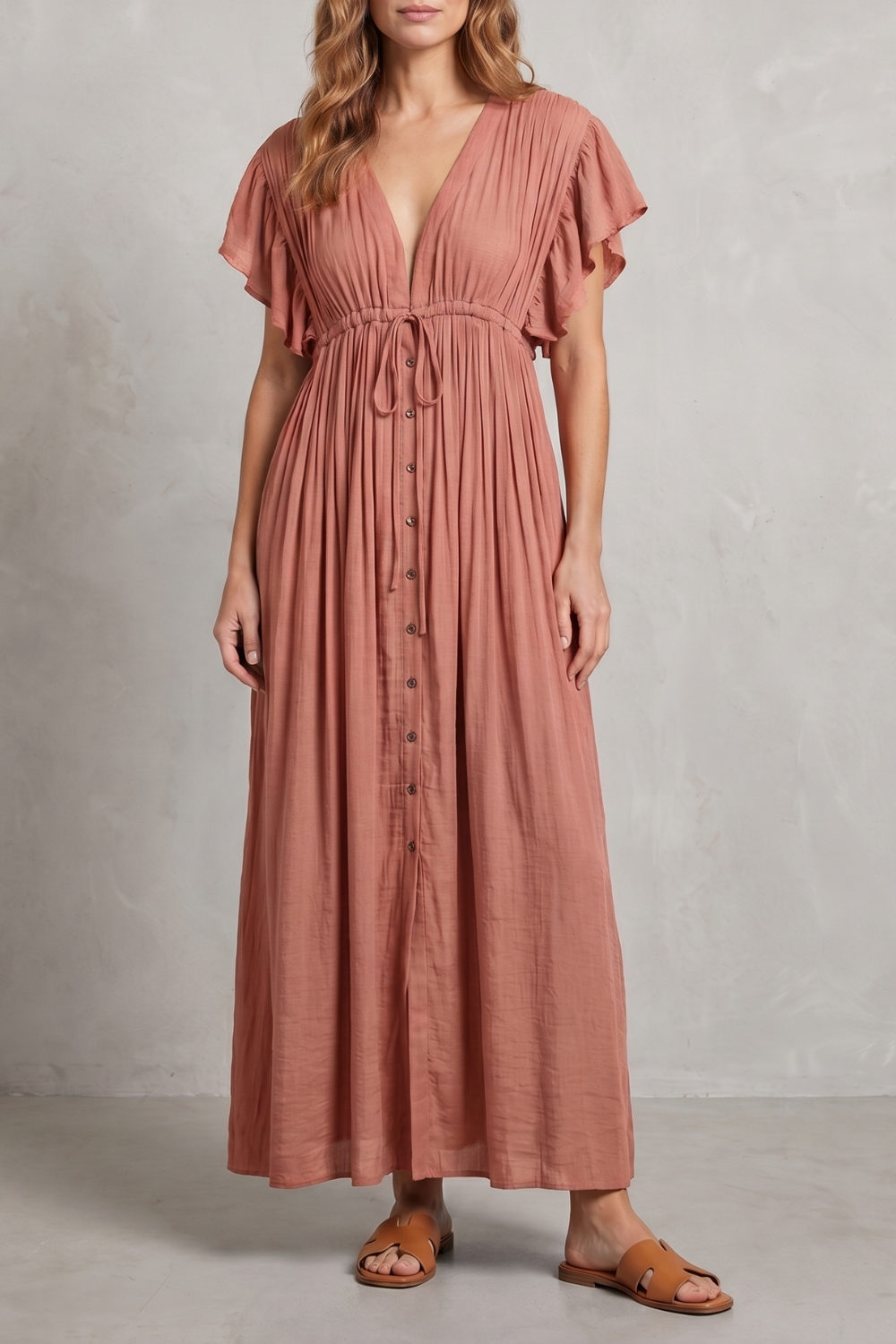 Lunéa – Elegância resort leve – Vestido longo