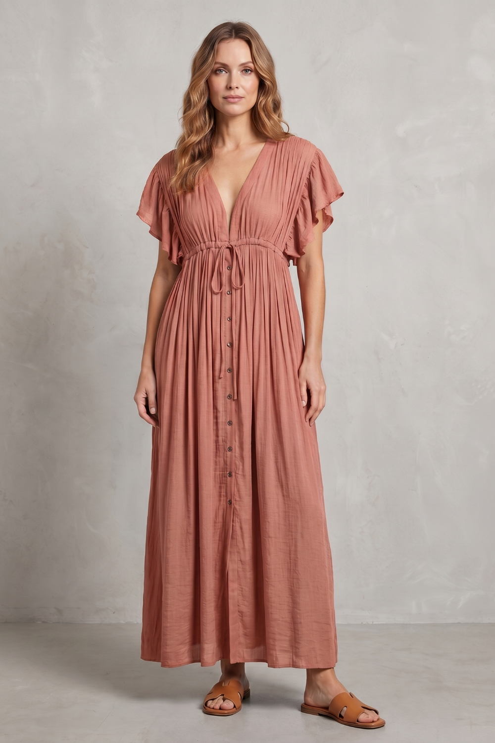 Lunéa – Elegância resort leve – Vestido longo