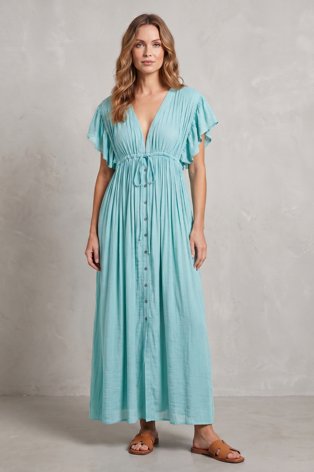 Lunéa – Elegância resort leve – Vestido longo