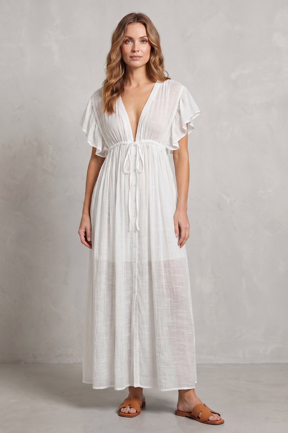 Lunéa – Elegância resort leve – Vestido longo