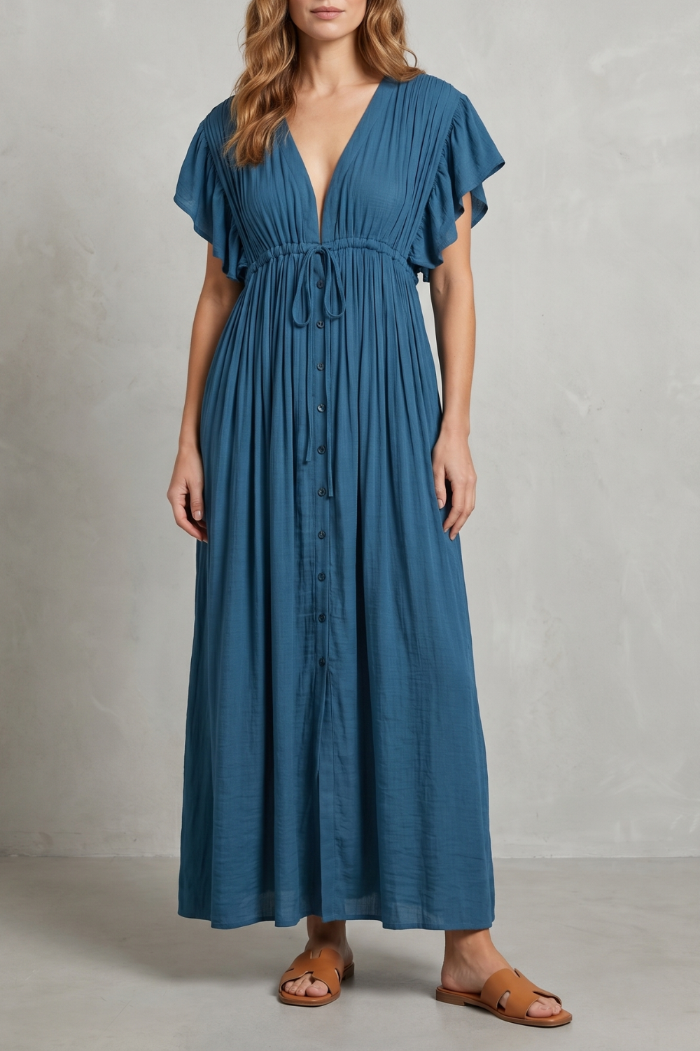Lunéa – Elegância resort leve – Vestido longo