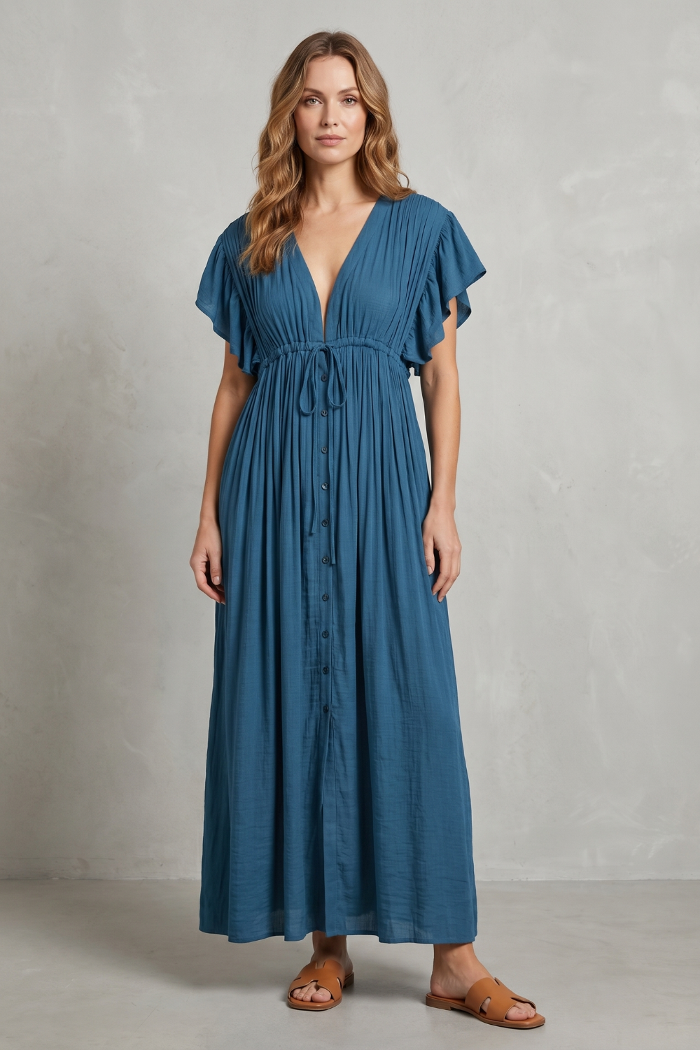 Lunéa – Elegância resort leve – Vestido longo