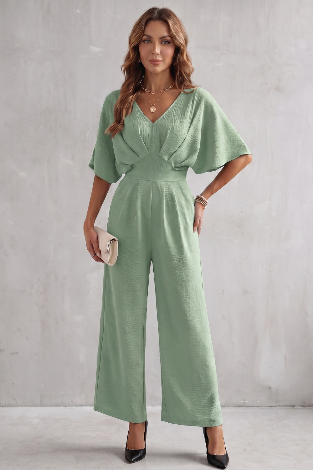 Lunévia – Elegante silhueta manga morcego – Macacão