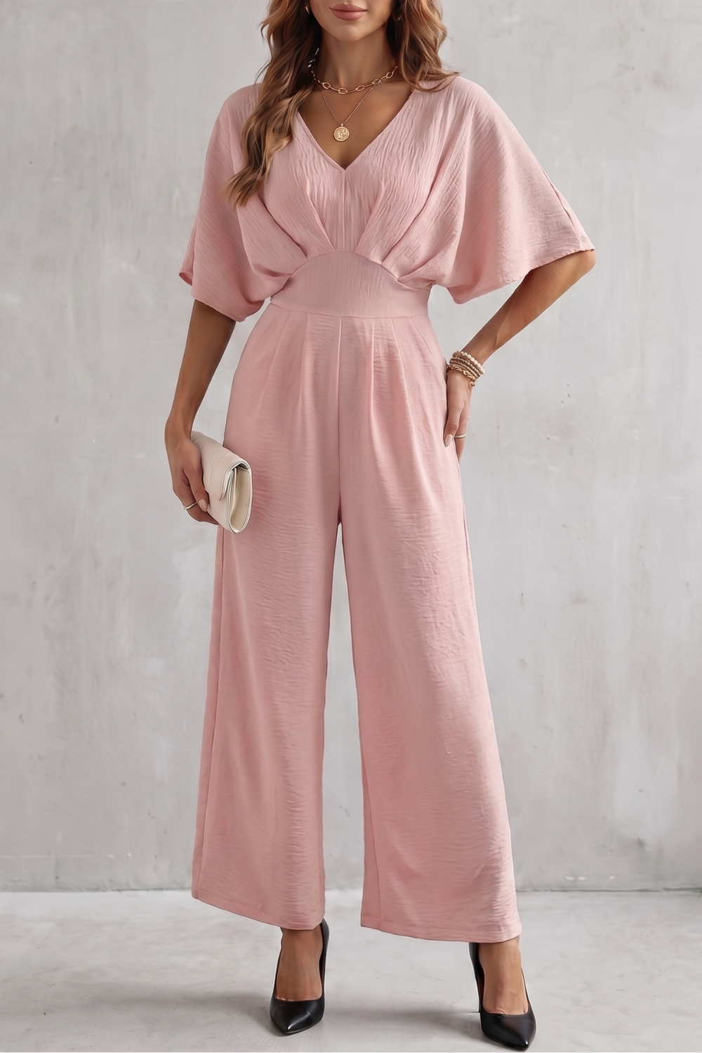 Lunévia – Elegante silhueta manga morcego – Macacão