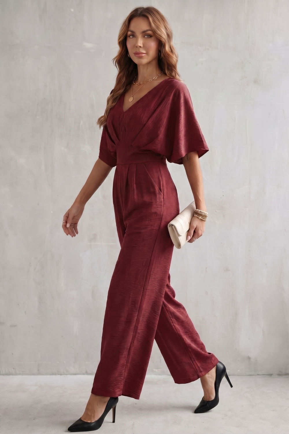 Lunévia – Elegante silhueta manga morcego – Macacão