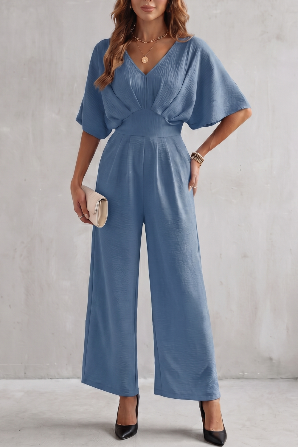 Lunévia – Elegante silhueta manga morcego – Macacão