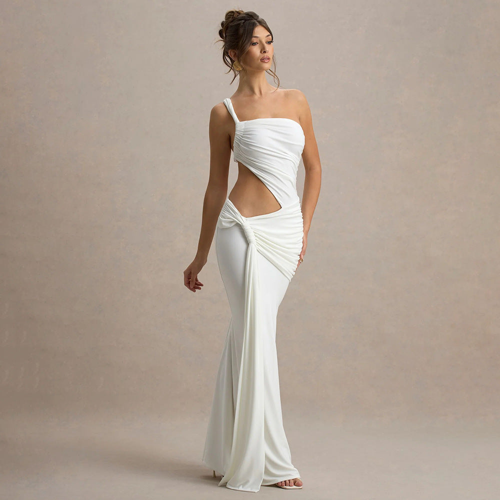 Vestido Longo Tomara Que Caia com Recorte Lateral e Fenda - Ada