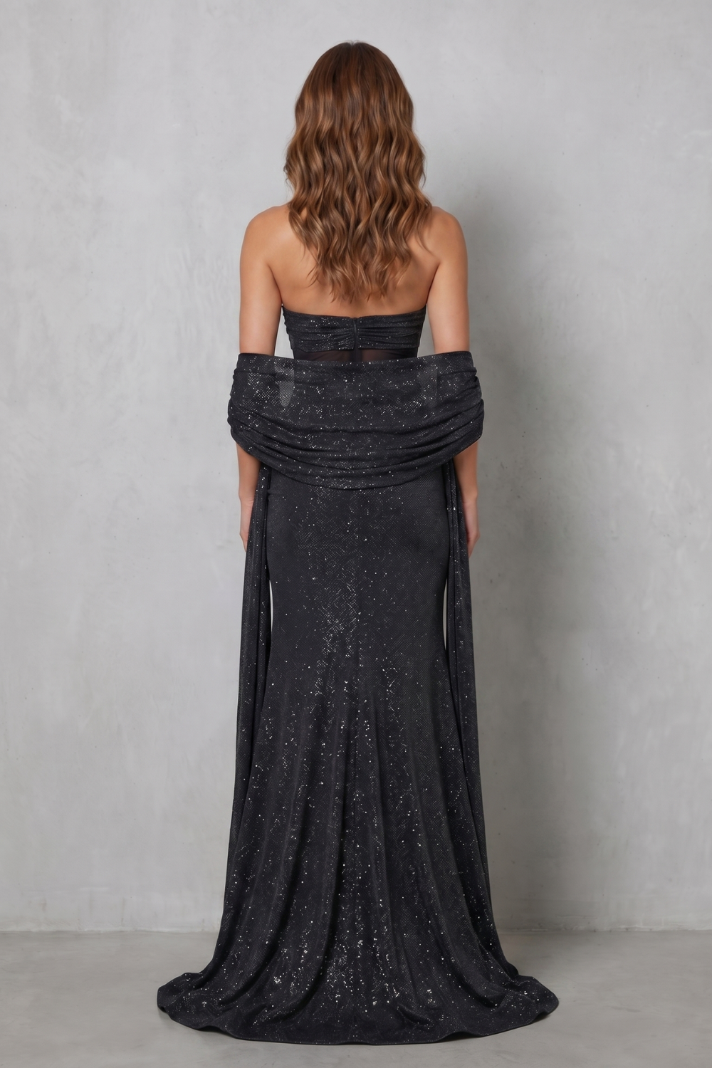 Paulisse – Atraente brilho transparente – Vestido maxi