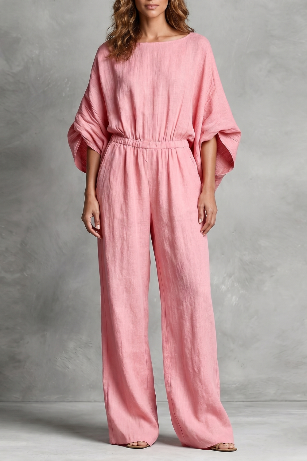 Rosaline – Silhueta boho relaxada – Macacão pantalona