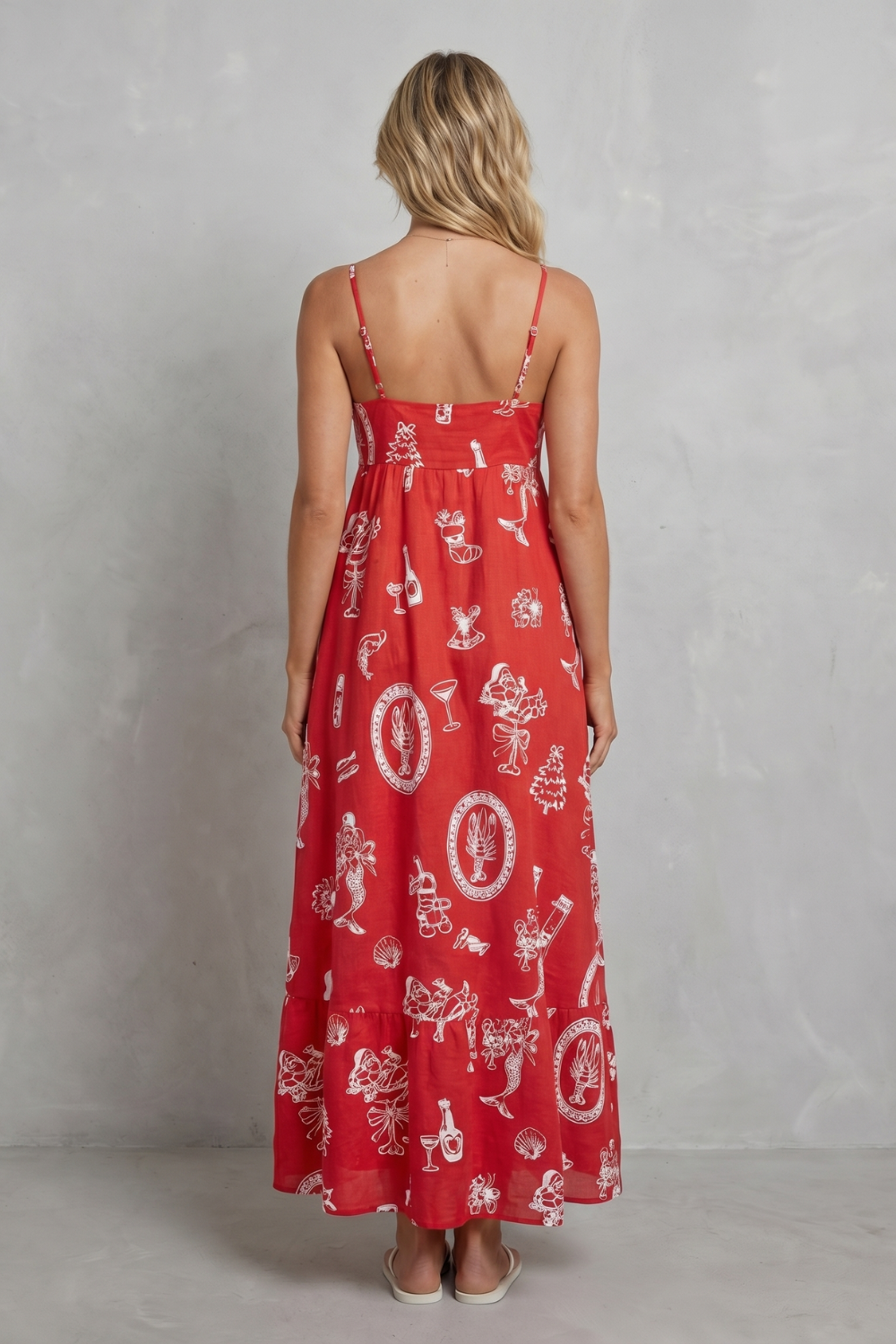 Rosavina – Charme de estampa divertida – Vestido Maxi