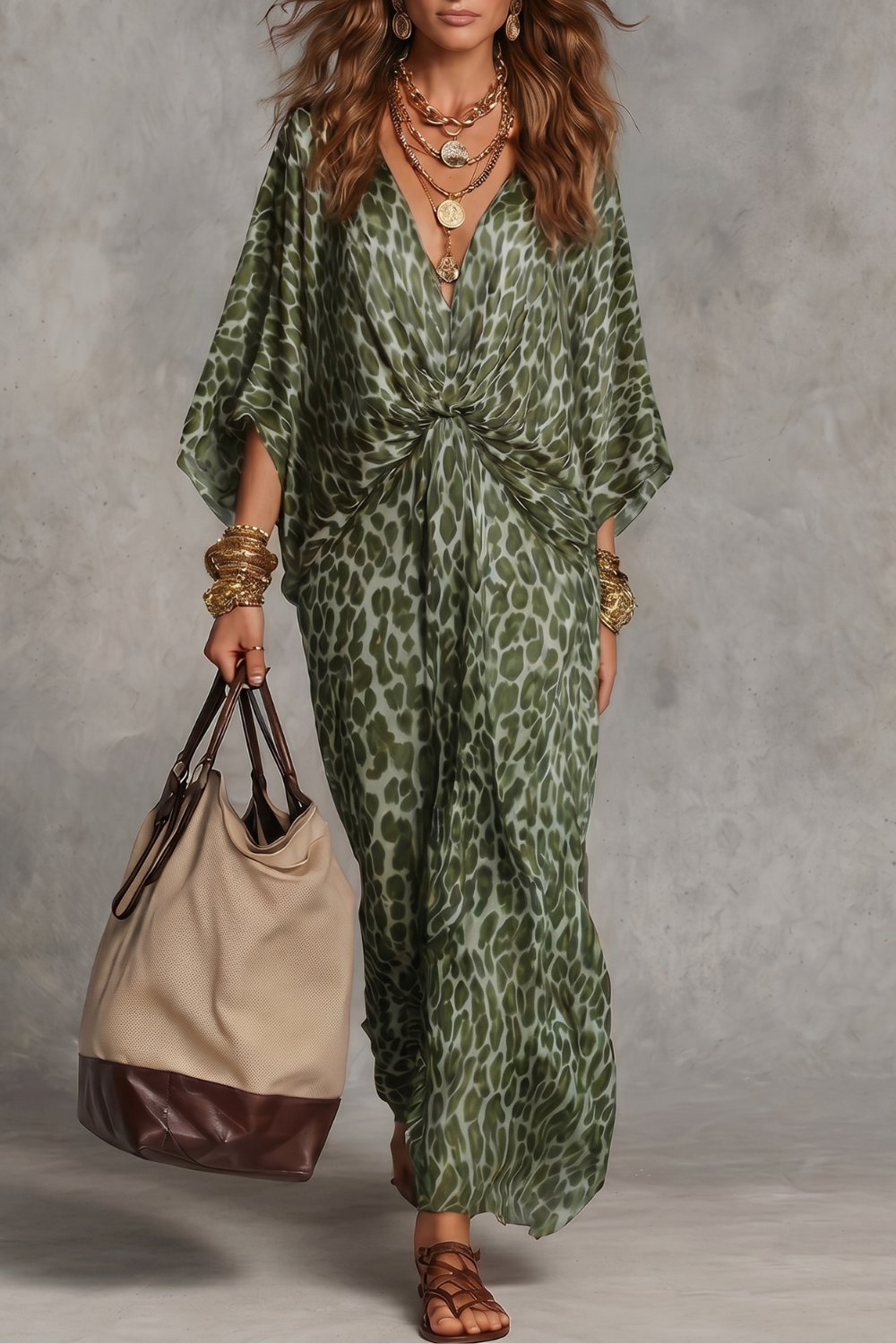 Savaréa – Drapeado de elegância selvagem – Vestido Maxi