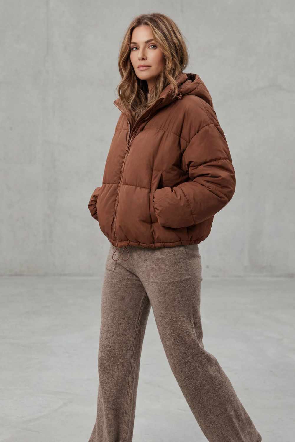 Savillonne – Conforto acolchoado – Jaqueta cropped puffer