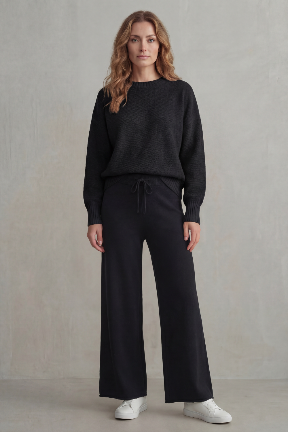 Seria – Tricô texturizado – Conjunto de loungewear confortável