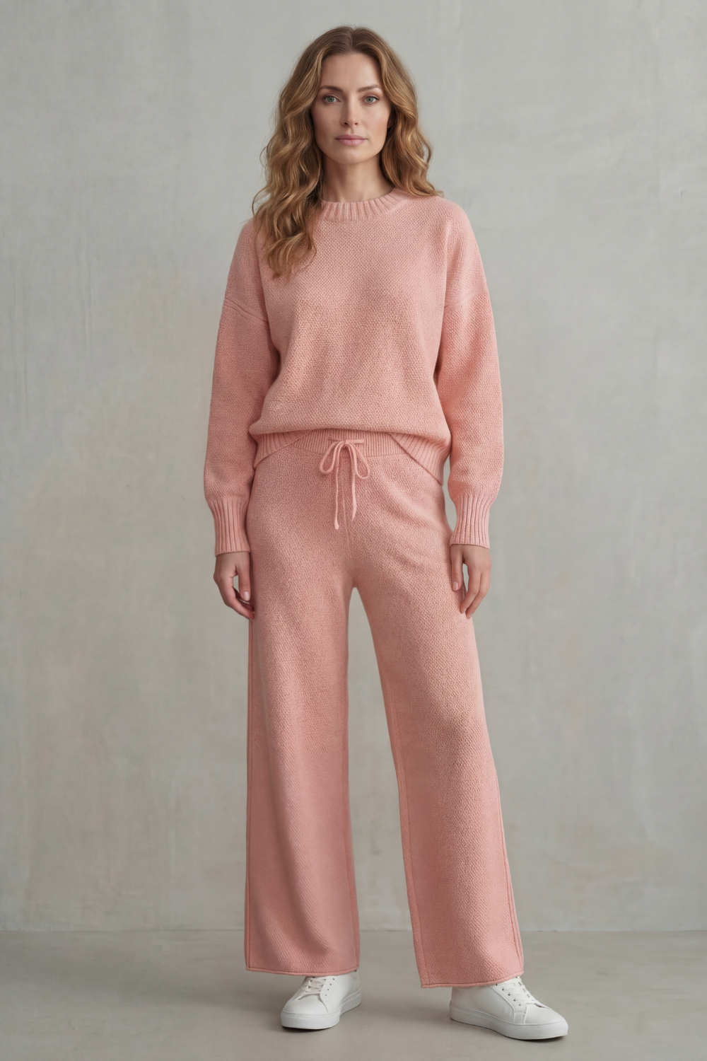 Seria – Tricô texturizado – Conjunto de loungewear confortável