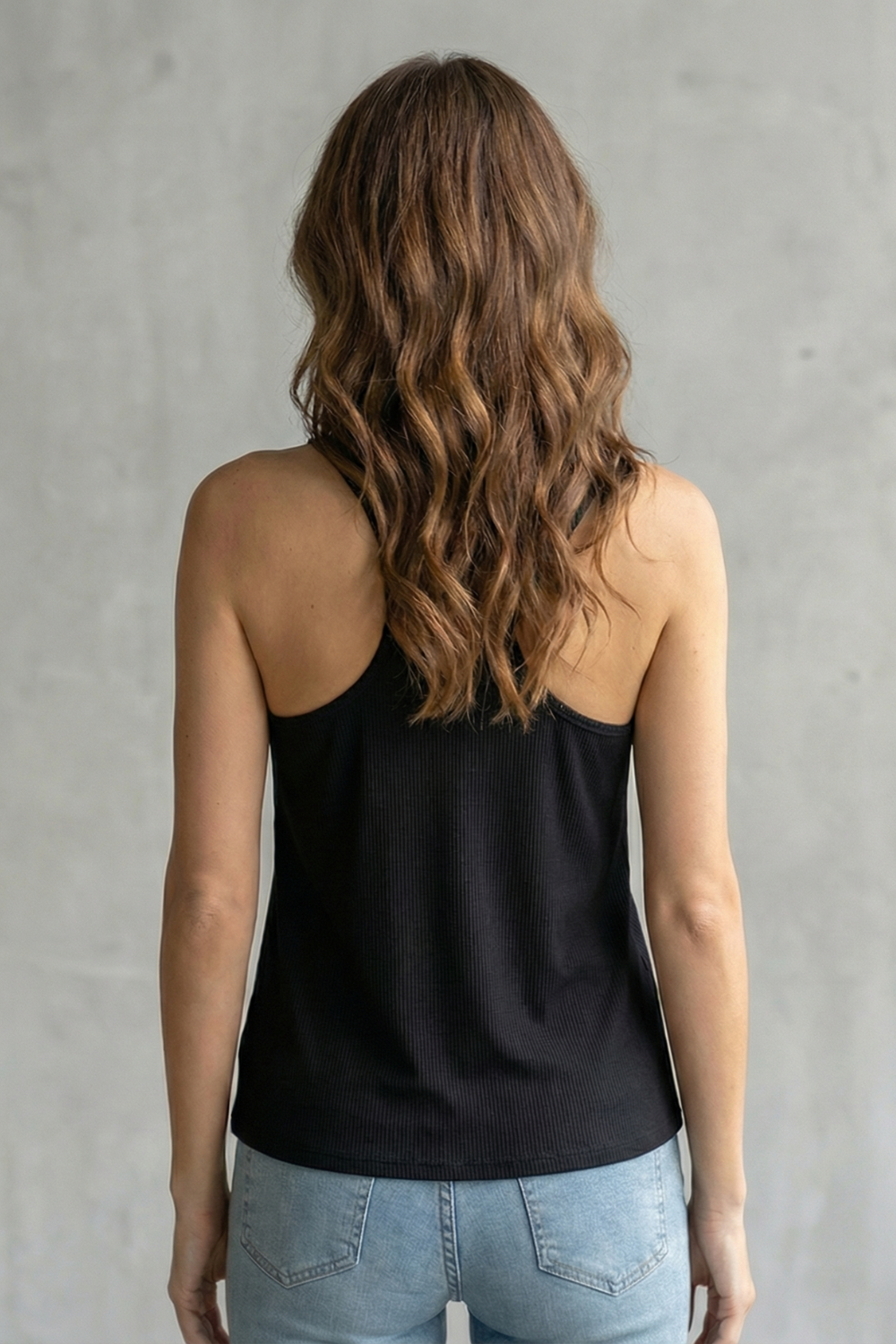 Velisse – Decote de tule transparente – Top alça