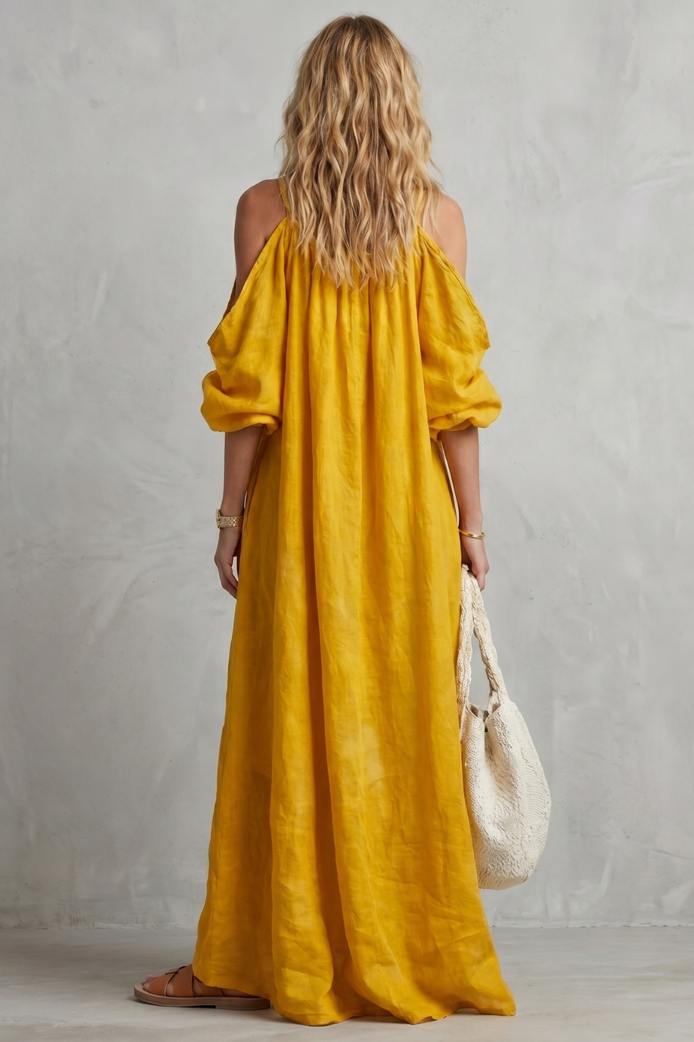 Velmira – Silhueta boho fluida – Vestido longo