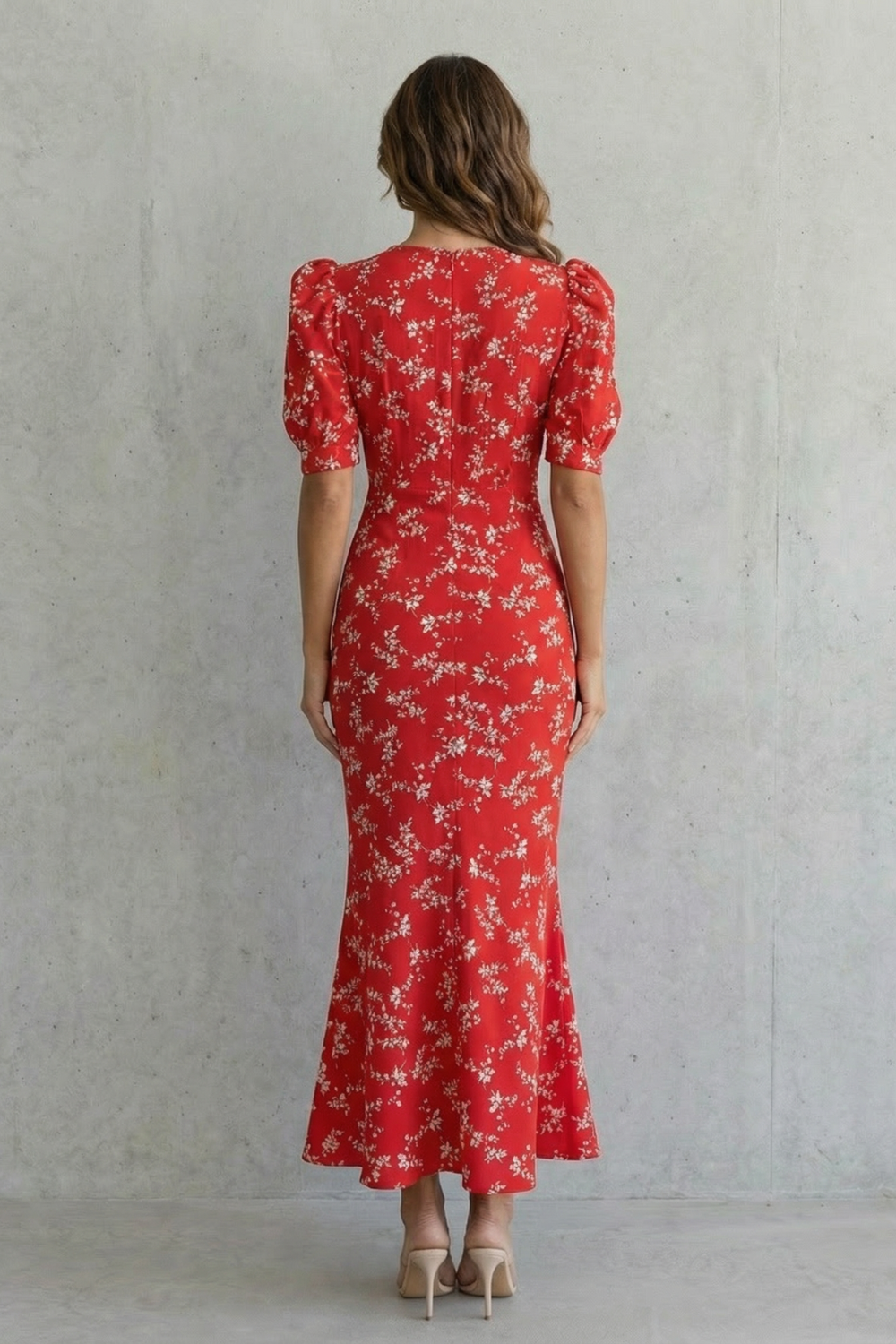 Velmora – Elegância floral romântica – Vestido longo